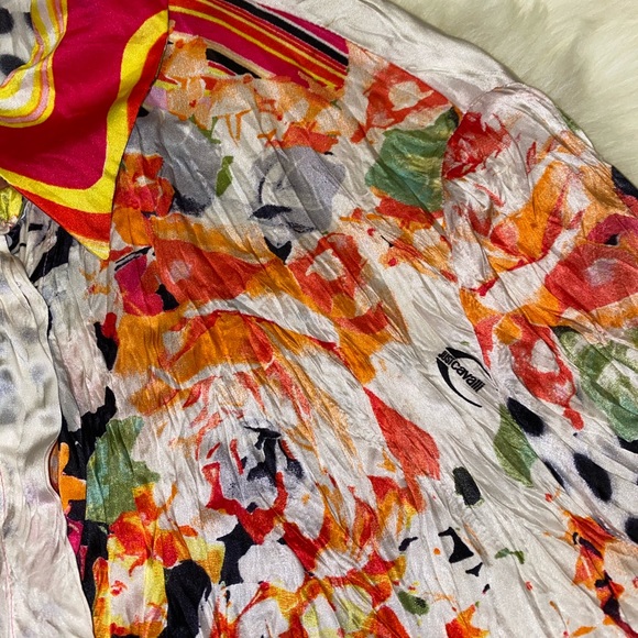 Don’t like to iron? Crinkled Silk Blouse | Cavalli - Picture 6 of 11